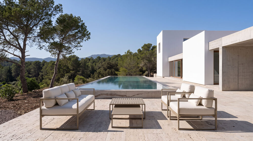Colección Mariola - Sofá y sillones con mesas bajas - Nones Furniture Contract